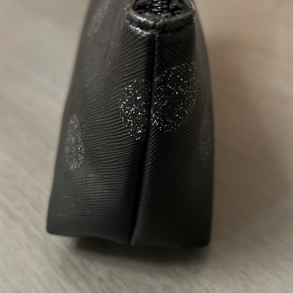 KATE SPADE Little Shiloh Black Glitter Dot Cosmetic Pencil Pouch EUC - Picture 3 of 6